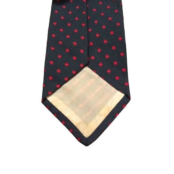 Brooks Brothers Maker Navy & Red Geometric Vintage Silk Tie - Picture 5 of 5